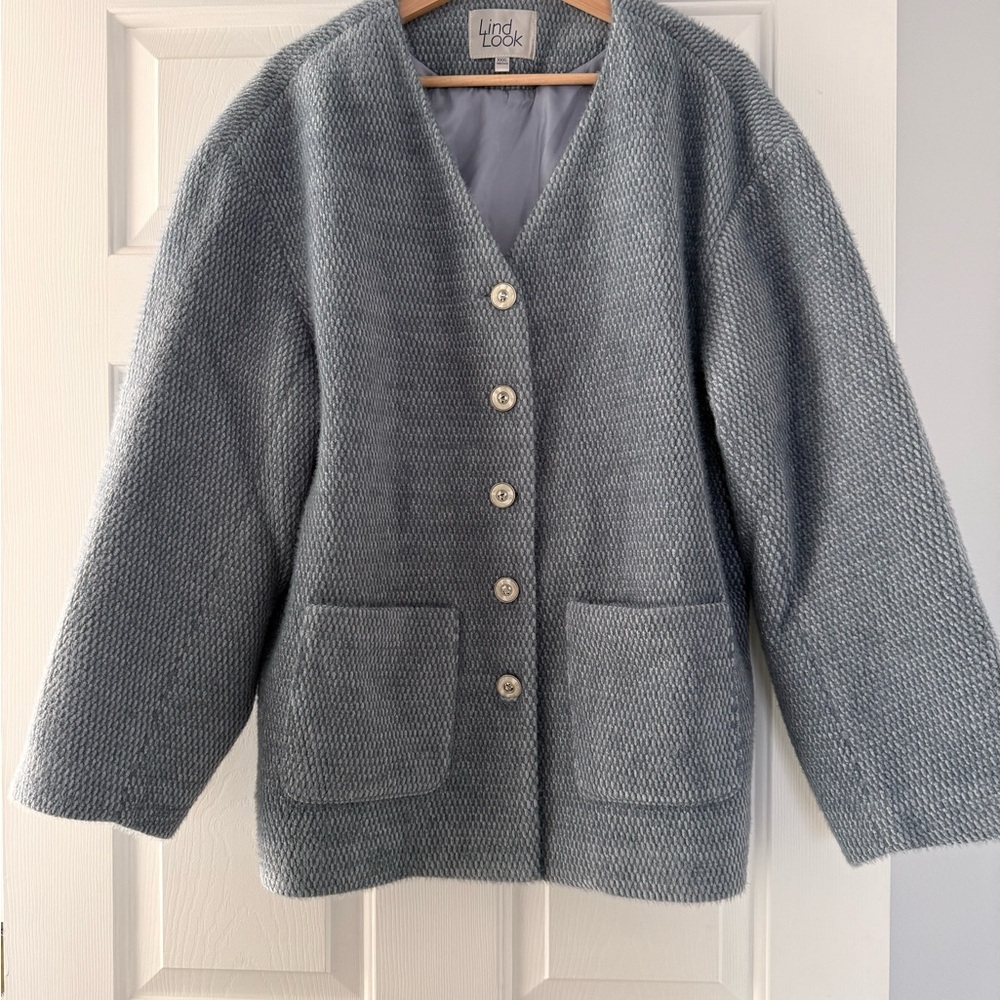 Women blue coat